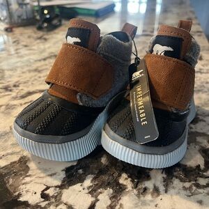 Sorel Kids Brown, Black & Gray Waterproof Winter Boots